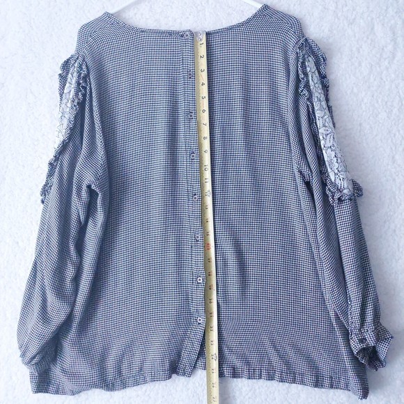 Jane and Delancey Black & White Houndstooth Long Sleeve Top Women's Sz 2X - Picture 14 of 15
